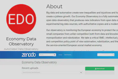 Our Economy Data Observatory places all new indicators on Zenodo with a DOI, and asks future individual contributors their data for replication there.
