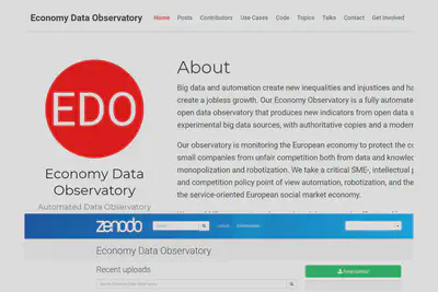 Join our open collaboration Economy Data Observatory team as a [data curator](/authors/curator), [developer](/authors/developer) or [business developer](/authors/team), or share your data in our public repository [Economy Data Observatory on Zenodo](https://zenodo.org/communities/economy_observatory/)
